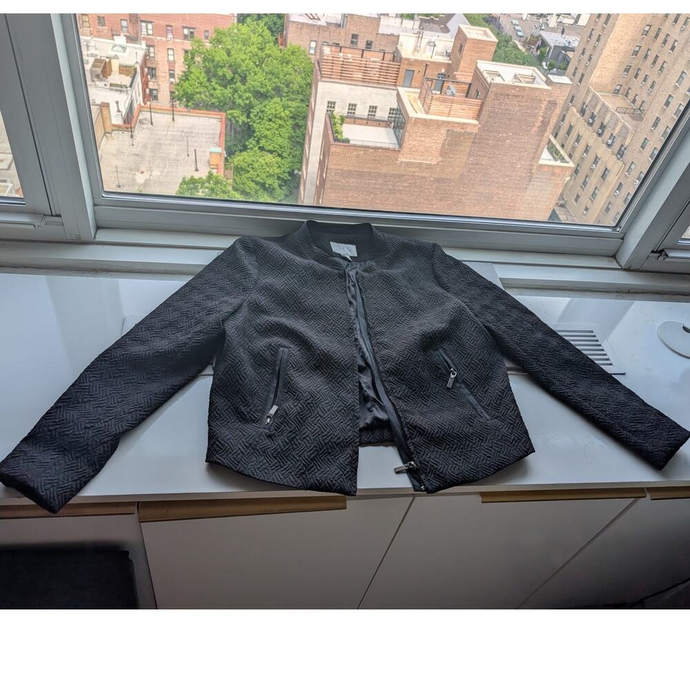 H&M Women’s Textured Bomber Jacket Size 14 EUR 44